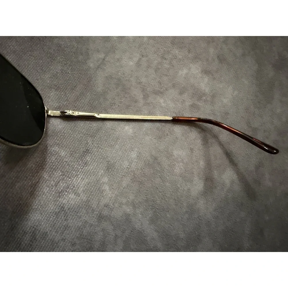 Avery Men's Aviator Sunglasses Gold Metal Frame Green Tinted Glass Lenses